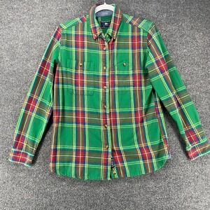 Vintage Penfield Shirt Womens M Flannel Green Plaid Button Up‎ Outdoor Grunge